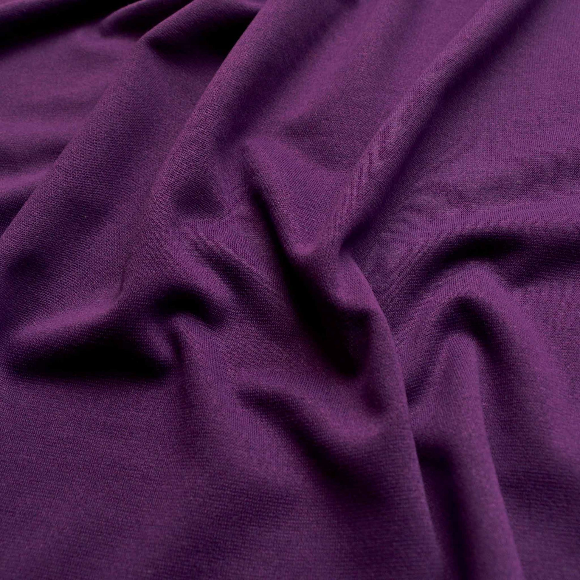 purple jersey knit ponte roma dressmaking fabric