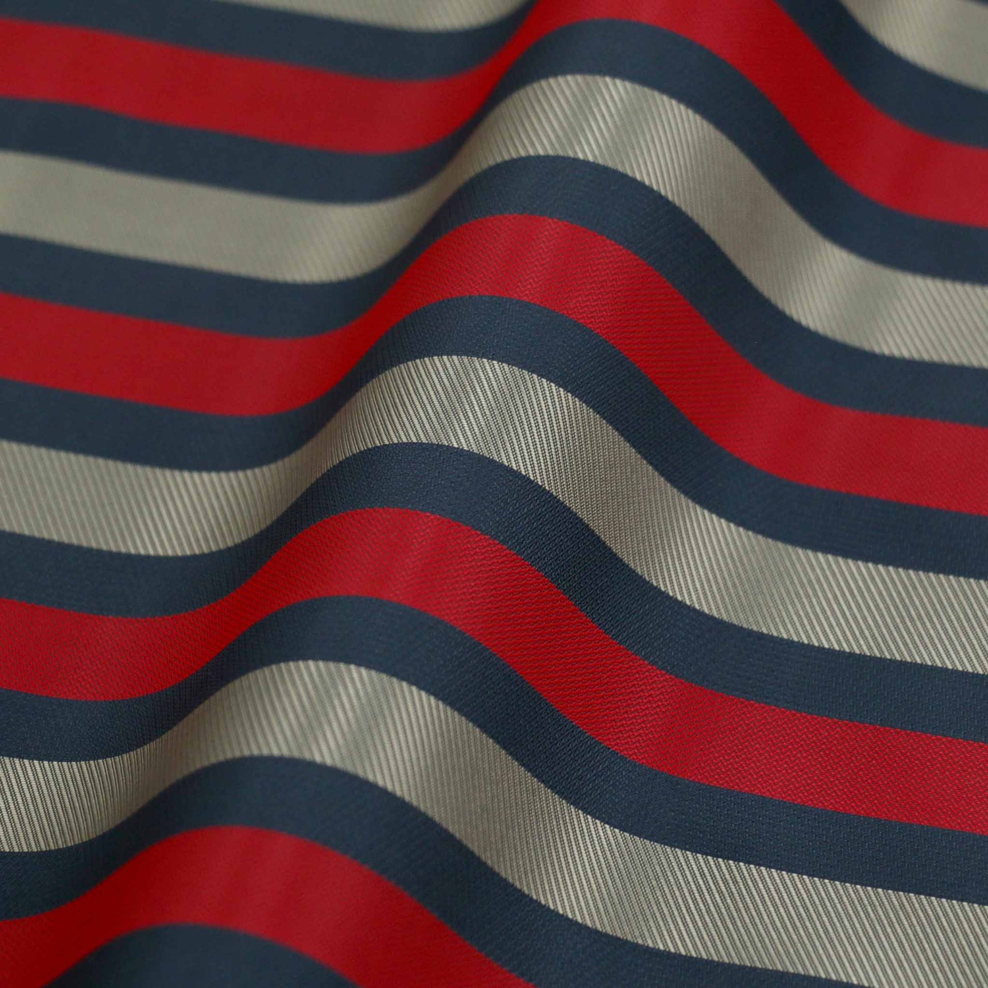 red and navy blue striped twill viscose lining fabric for dressmaking