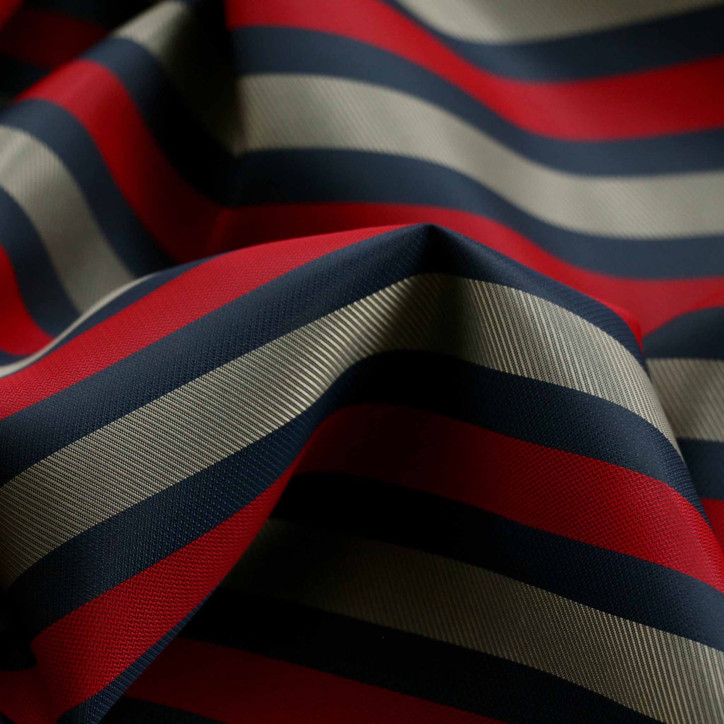 red and navy twill lining viscose striped dressmaking lining fabric