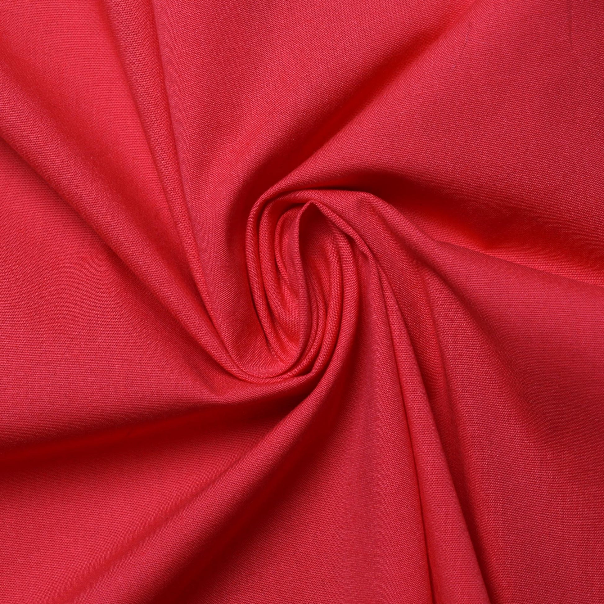stretchy plain red cotton dress fabric