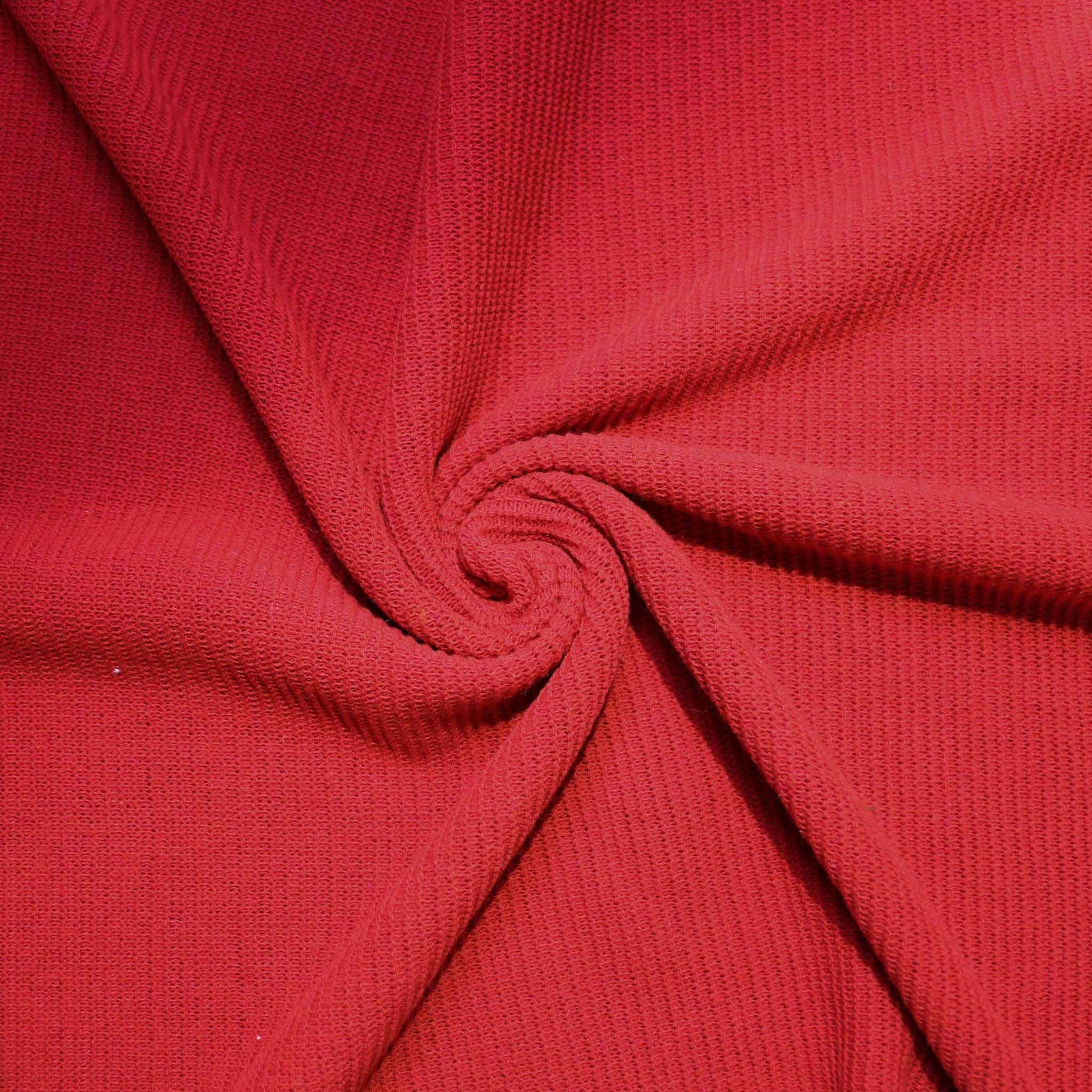 purl knit wool jersey red colour dressmaking fabric