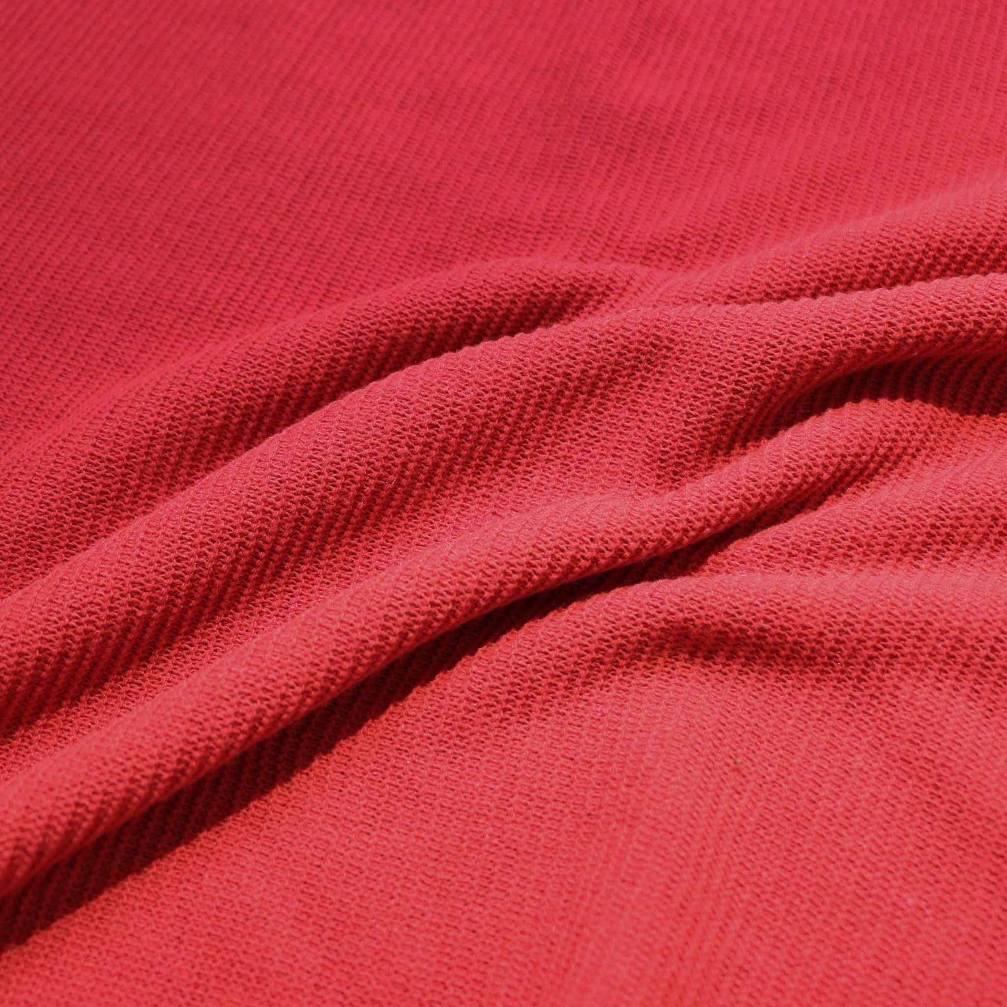 red purl knit wool jersey knit dressmaking fabric