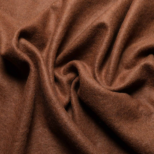plain rust jersey flannel wool dressmaking fabric for sale