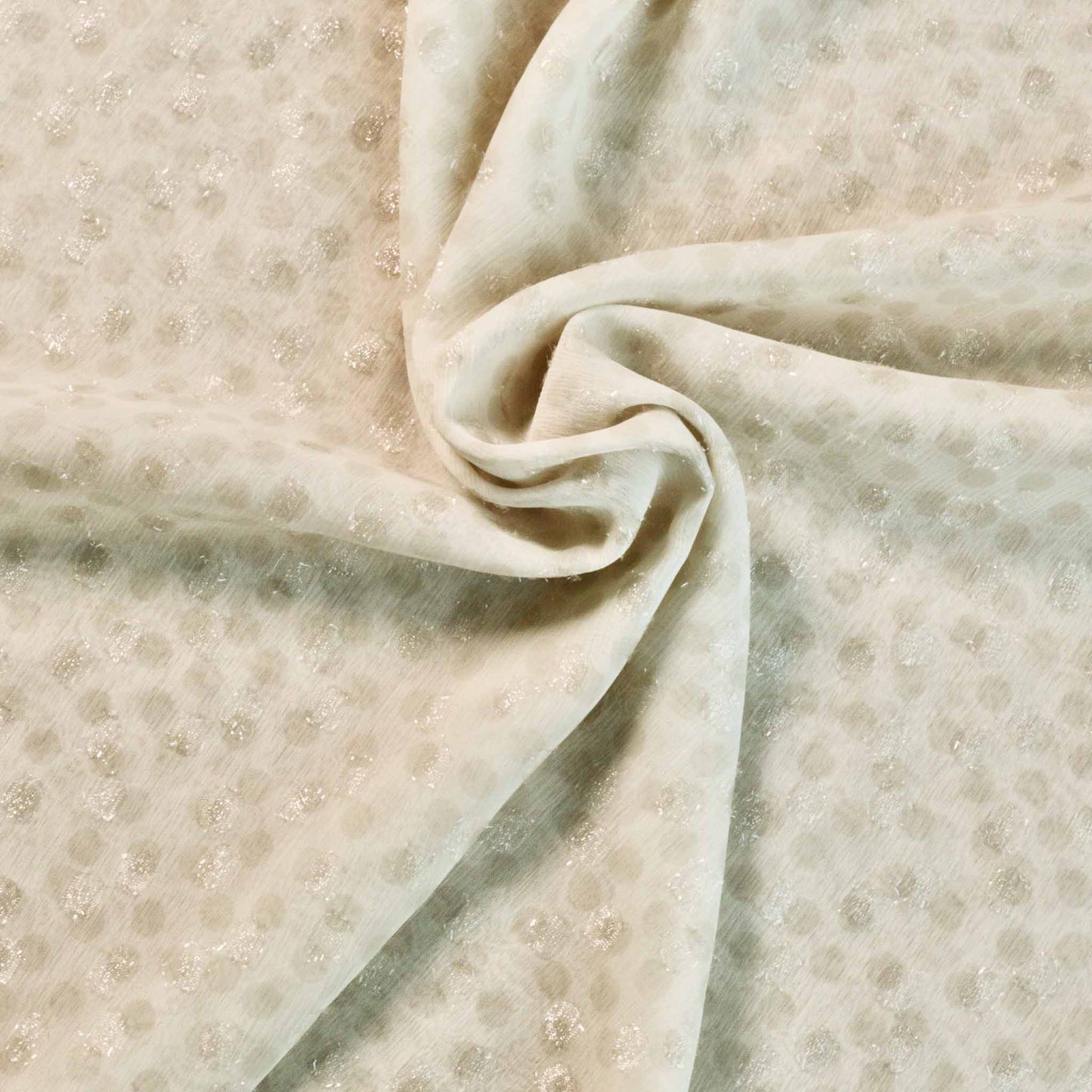 transparent chiffon flock polka dot dressmaking fabric