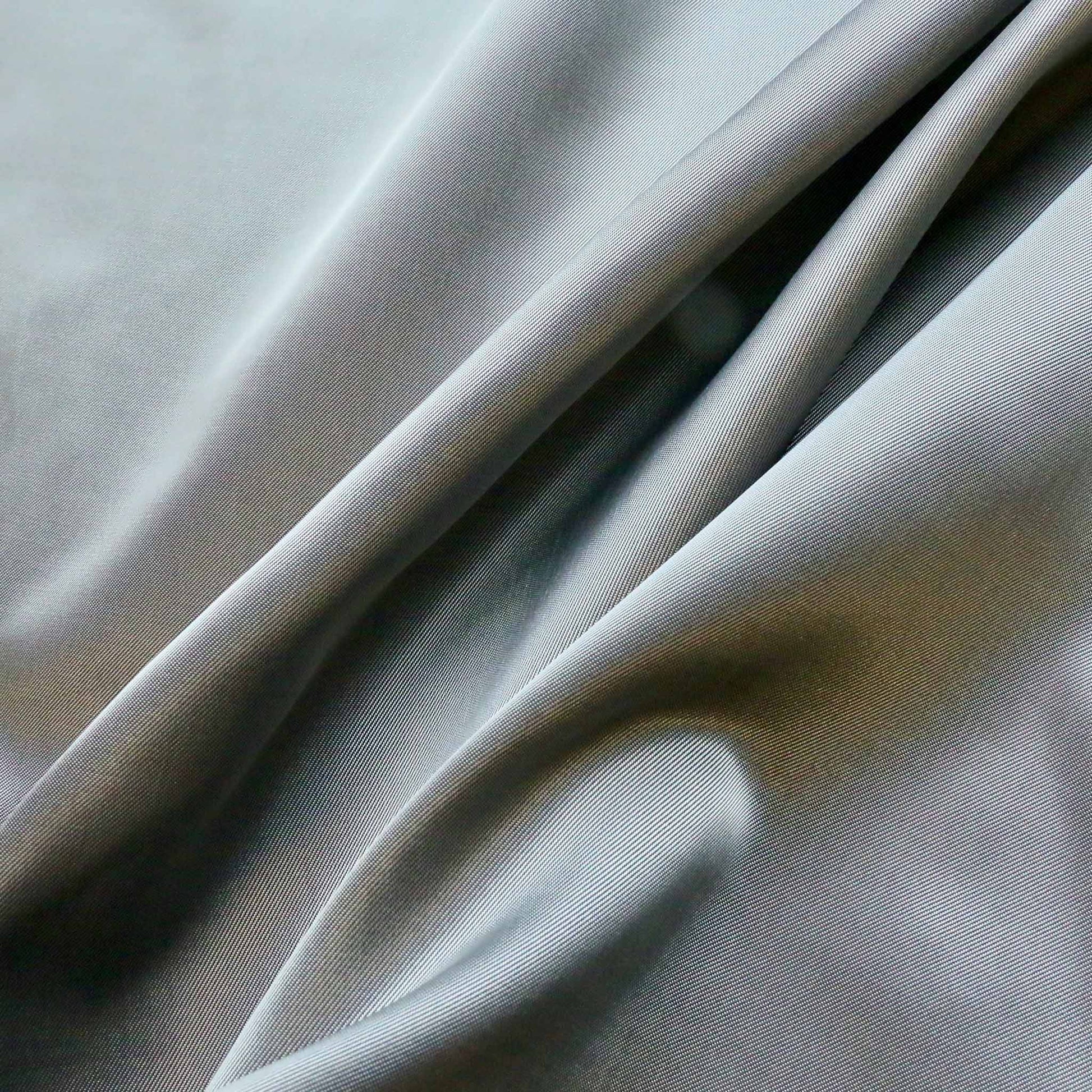 two tone acetate lining fabric for dressmaking in silver