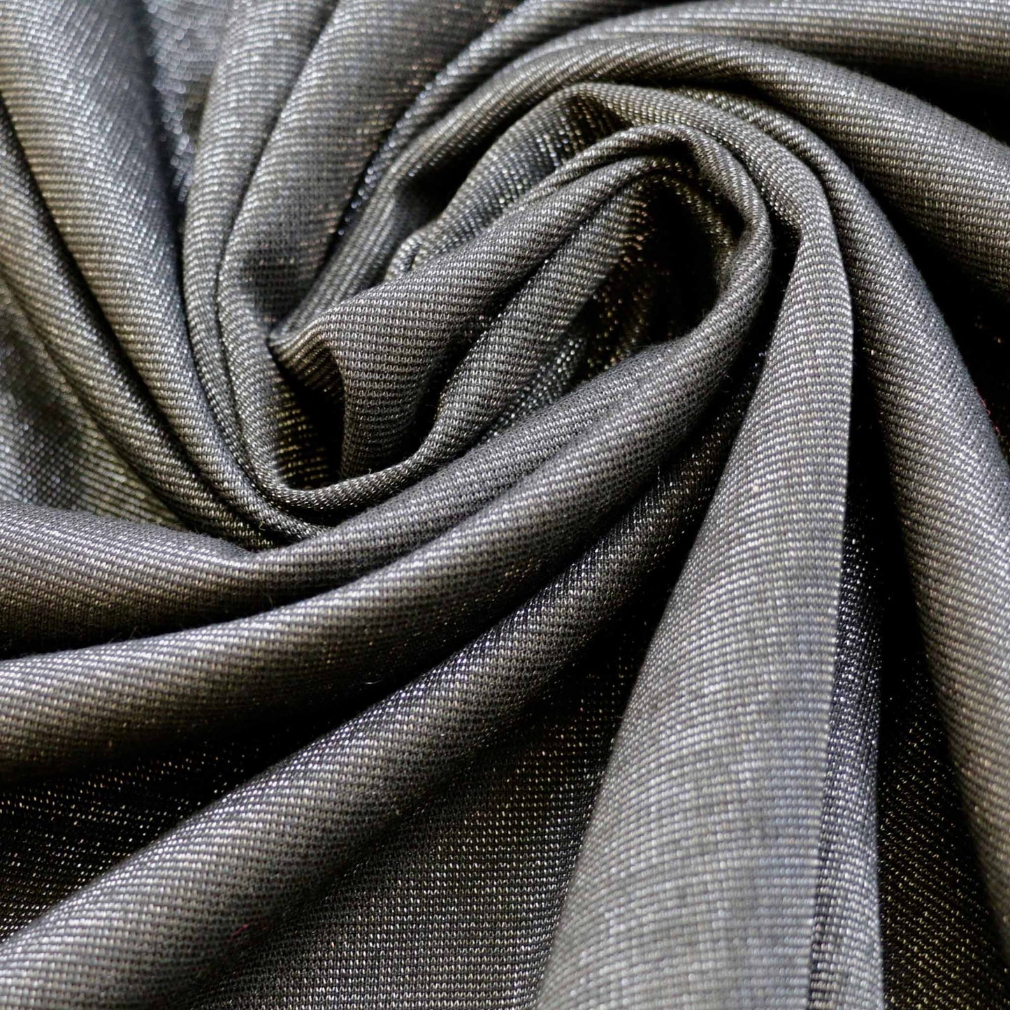 silver and black ponte roma dress fabric