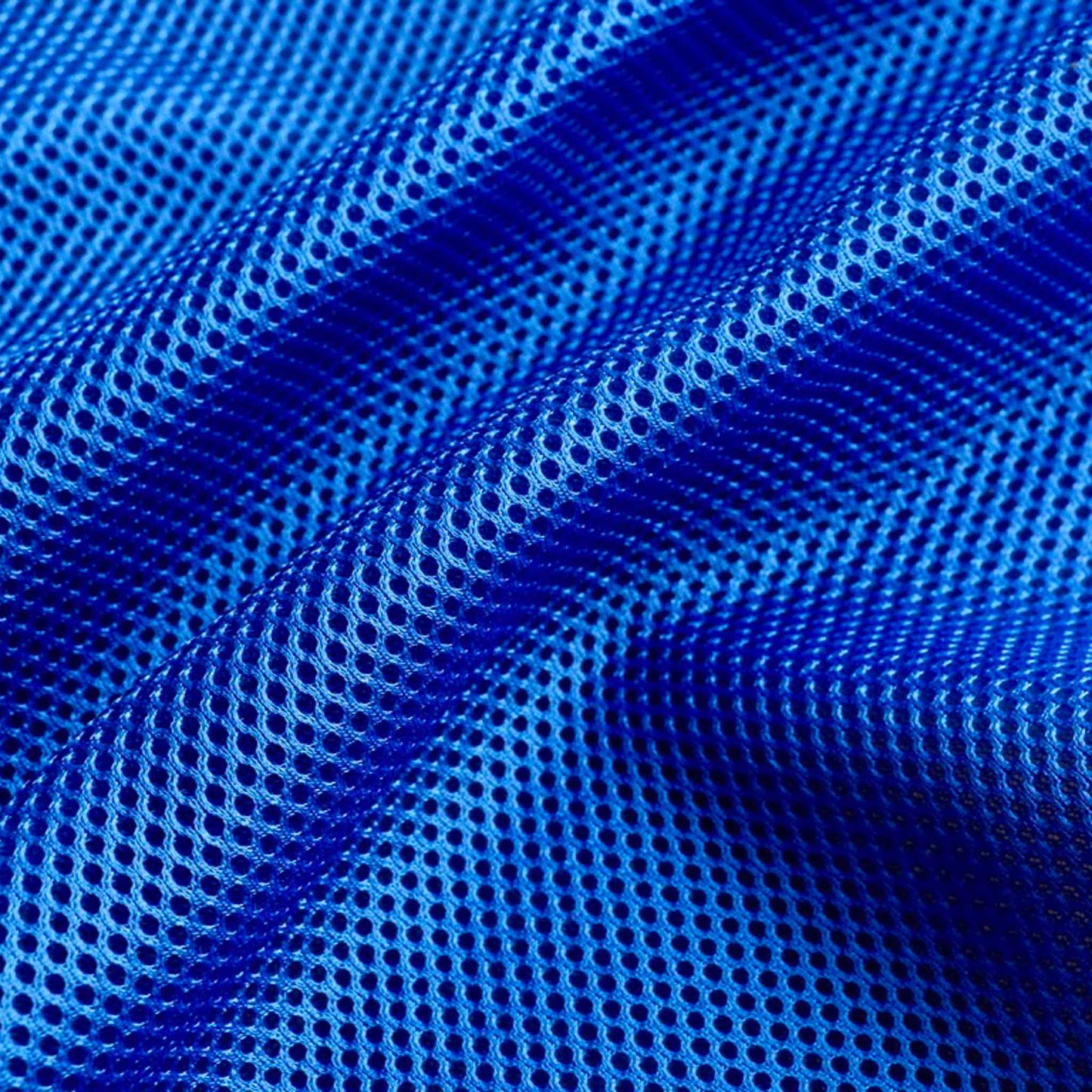 spacer mesh sports dressmaking fabric in blue airtex fabrics