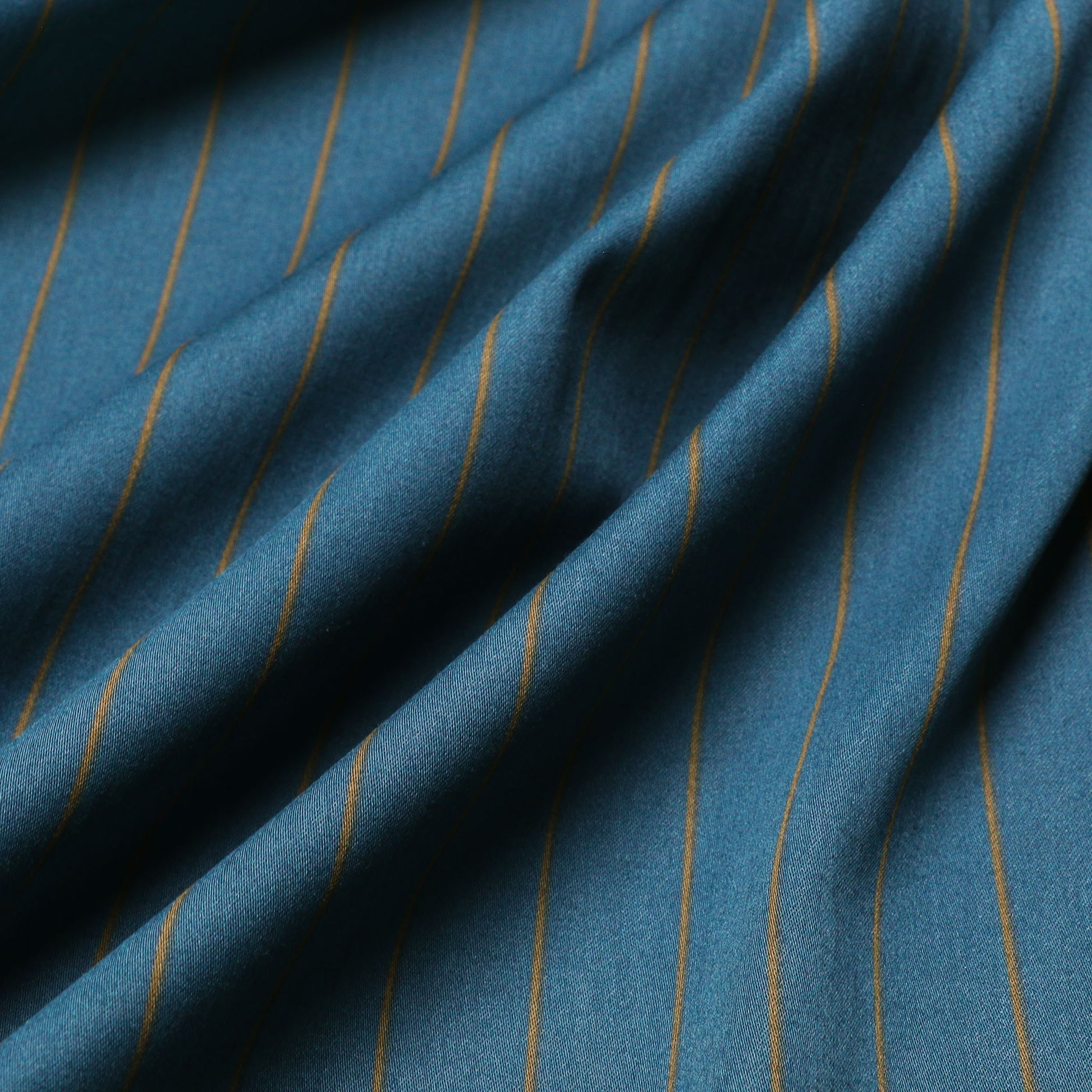 beige and teal cotton fabric with pinstripe pattern