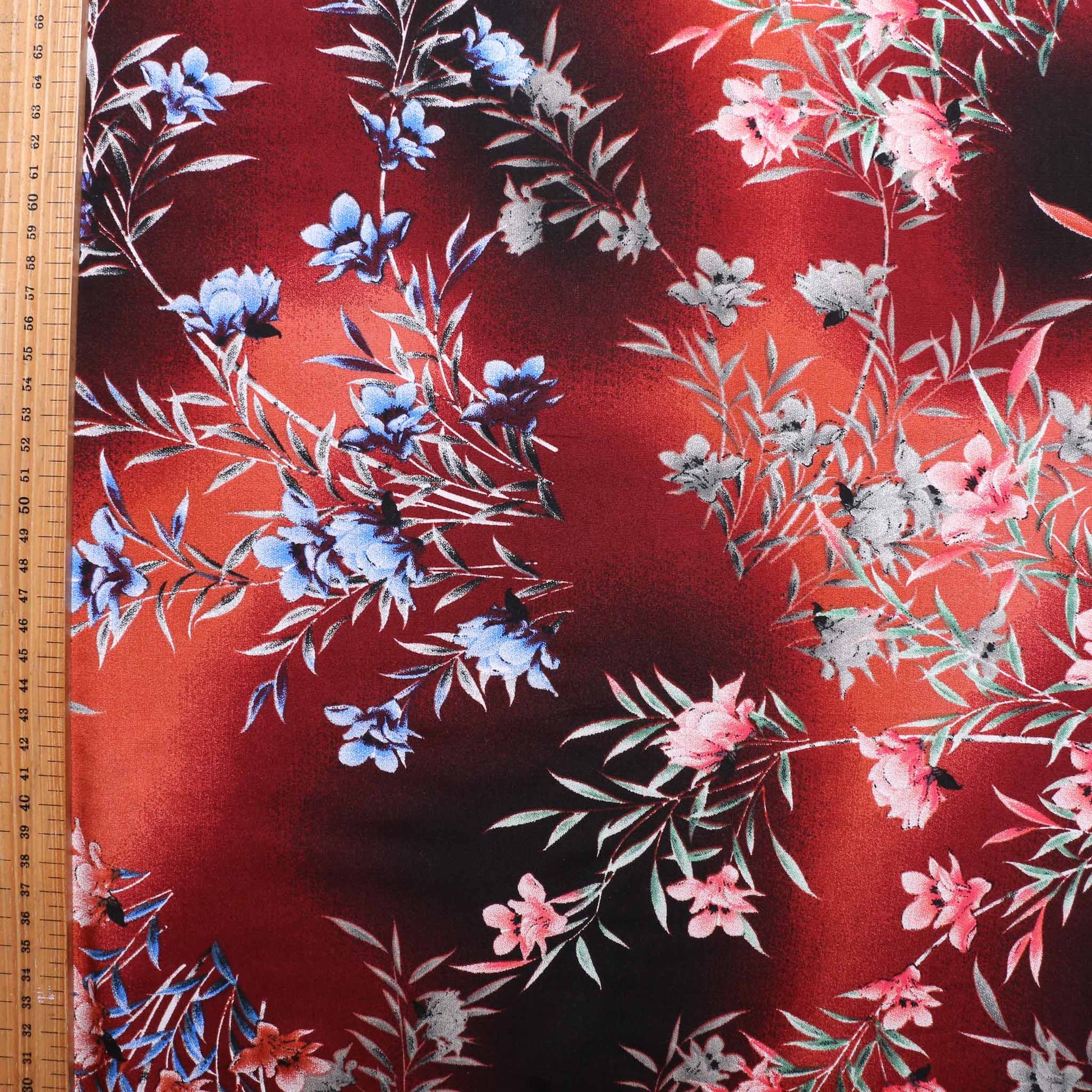 metre viscose challis dressmaking fabric with floral print