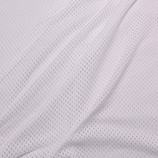 white airtex mesh sports fabric for dressmaking crafting