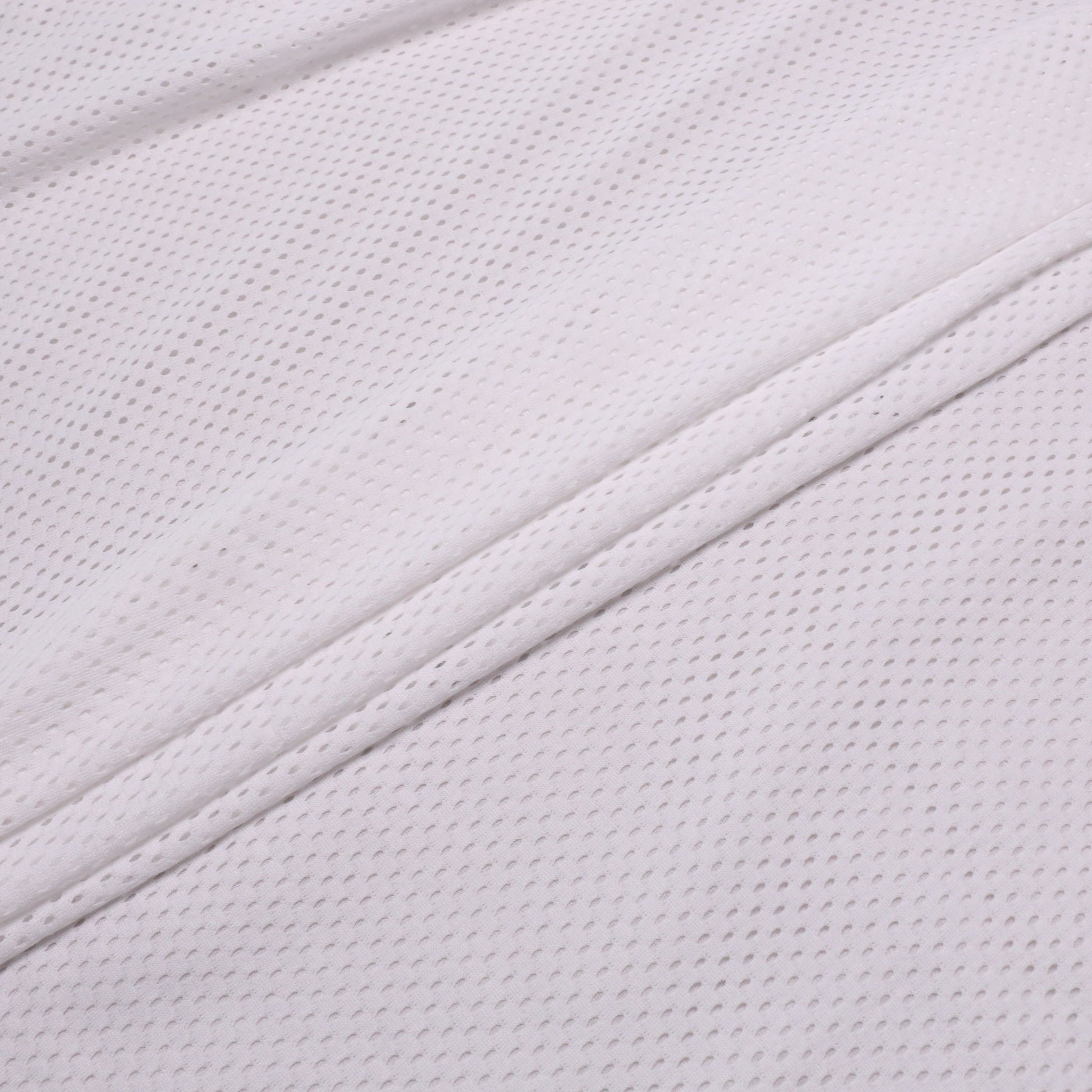 airtex mesh sportswear fabric for sale in white colour for dressmaking crafts