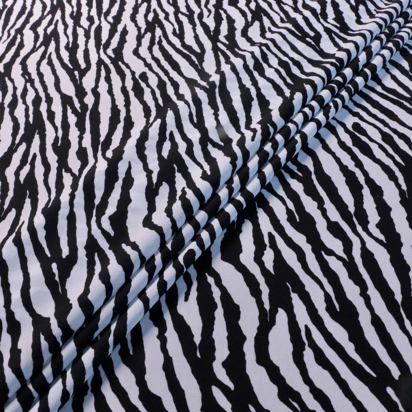 animal print zebra skin white and black georgette fabric for dressmaking