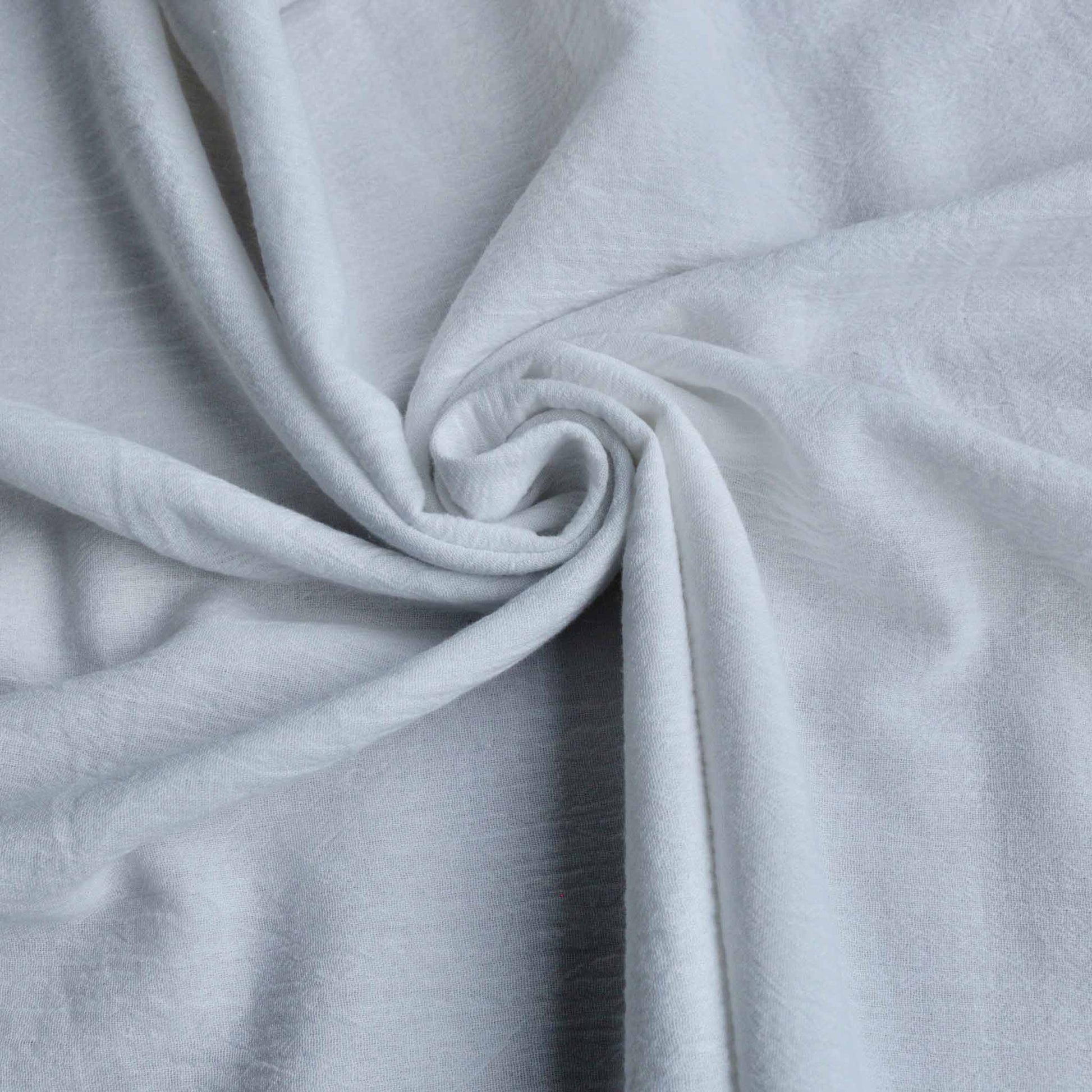 crinkle textured plain white cotton gauze dressmaking fabric