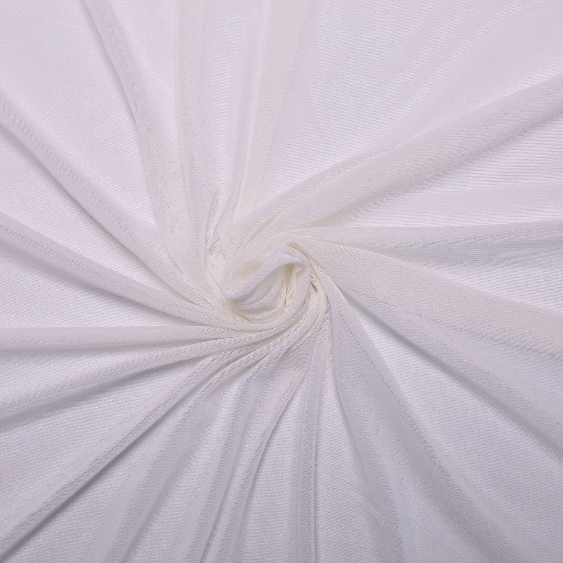 stretchy white netting dressmaking fabric