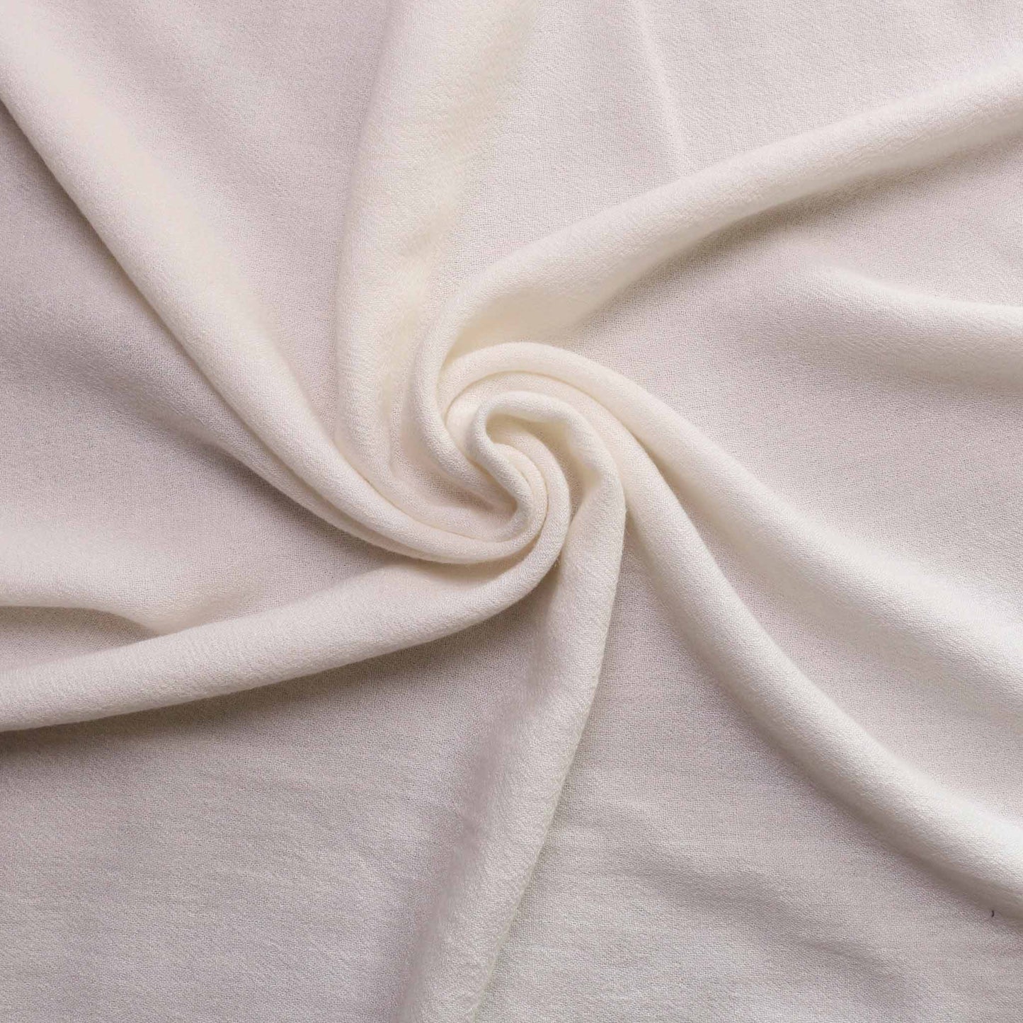 wool viscose cheesecloth fabric for dressmaking in plain off white colour