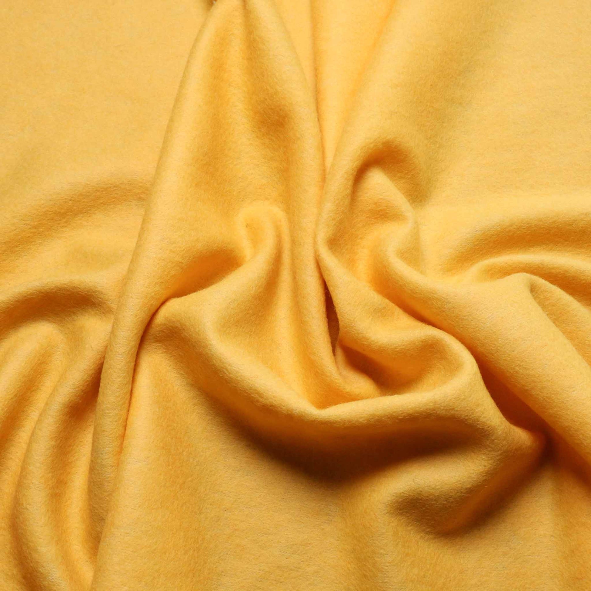 pure wool jersey flannel dressmaking fabric in yellow